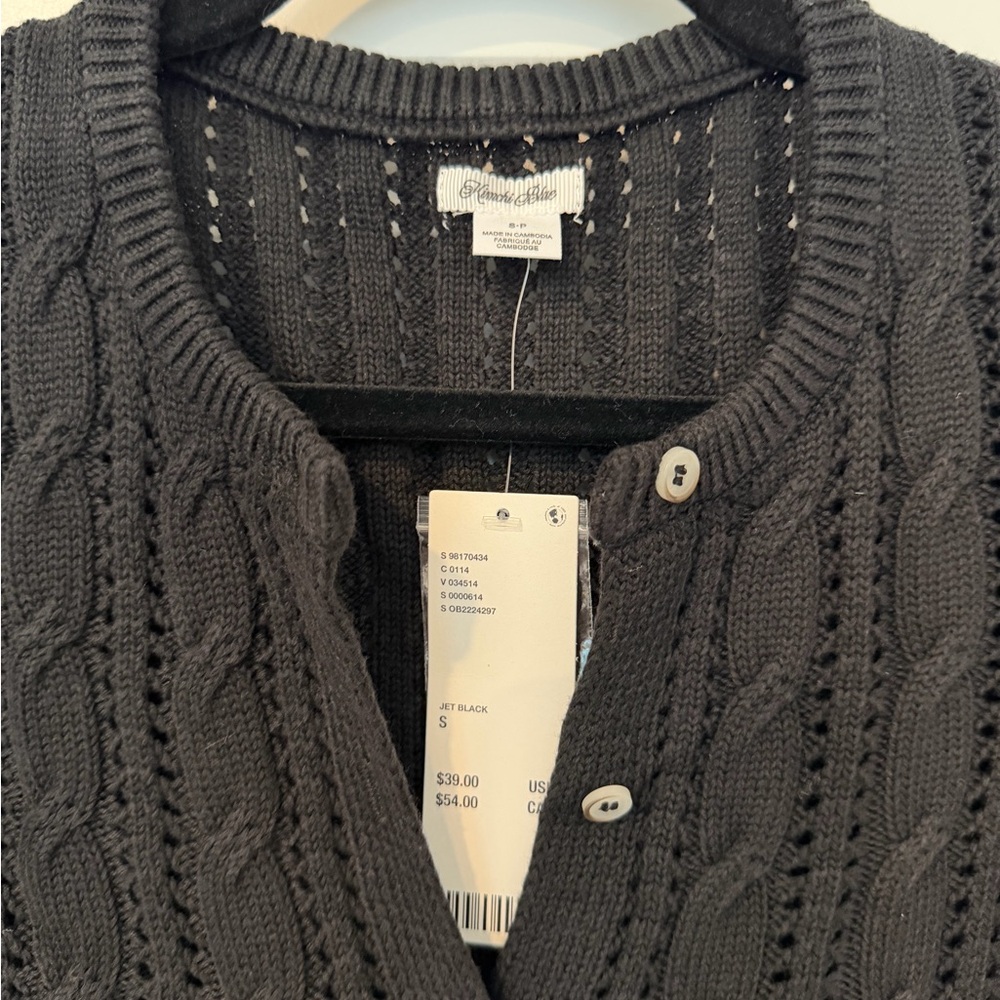NWT Kimchi Blue by UO Black Cable Knit Cardigan - Picture 2 of 4